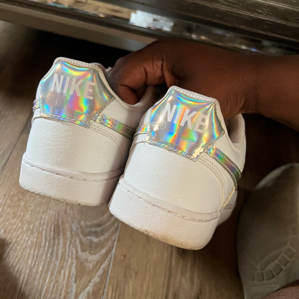 Nike Kids White Holographic Sneakers